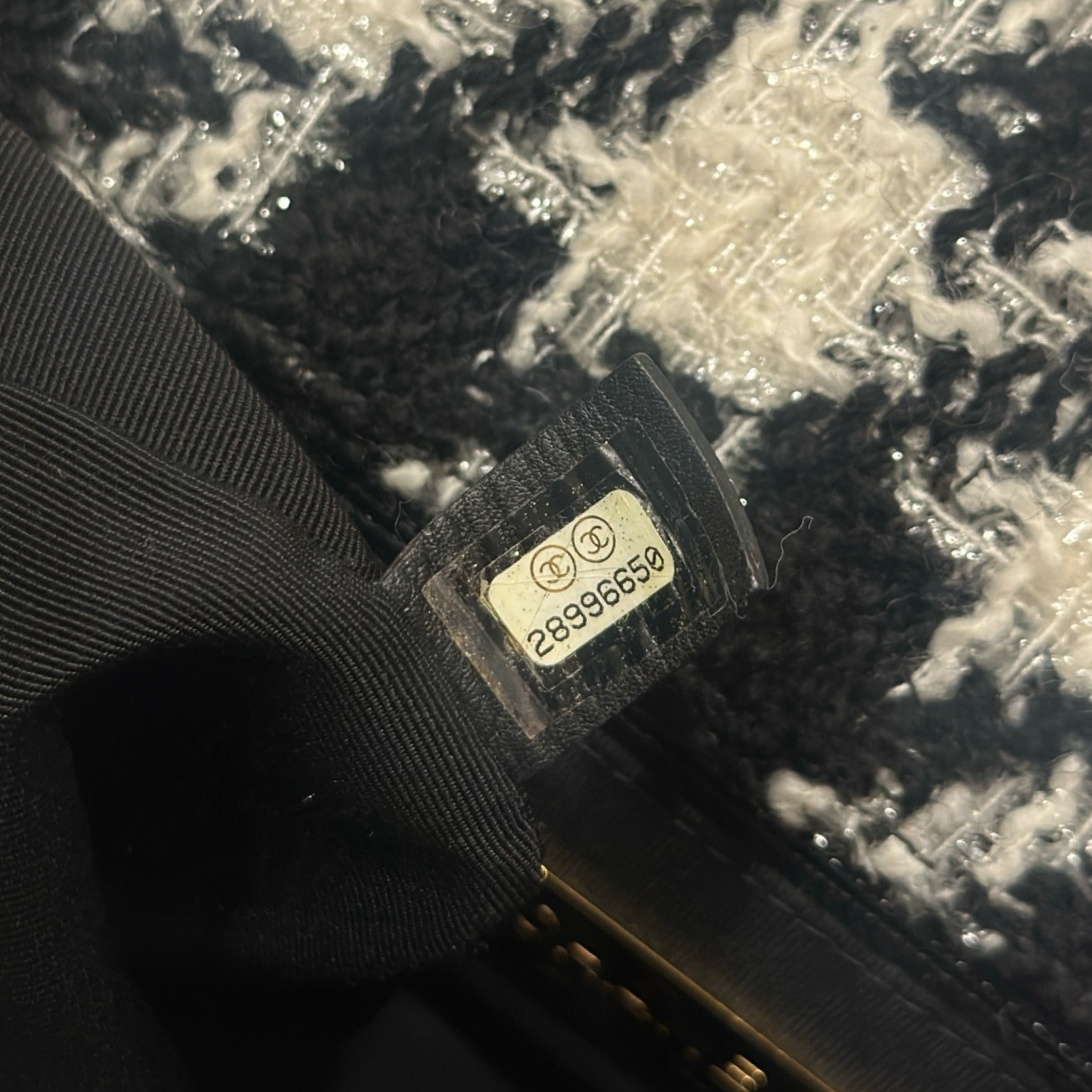 Chanel Tweed Maxi 19 Flap Bag - GHW / Black White