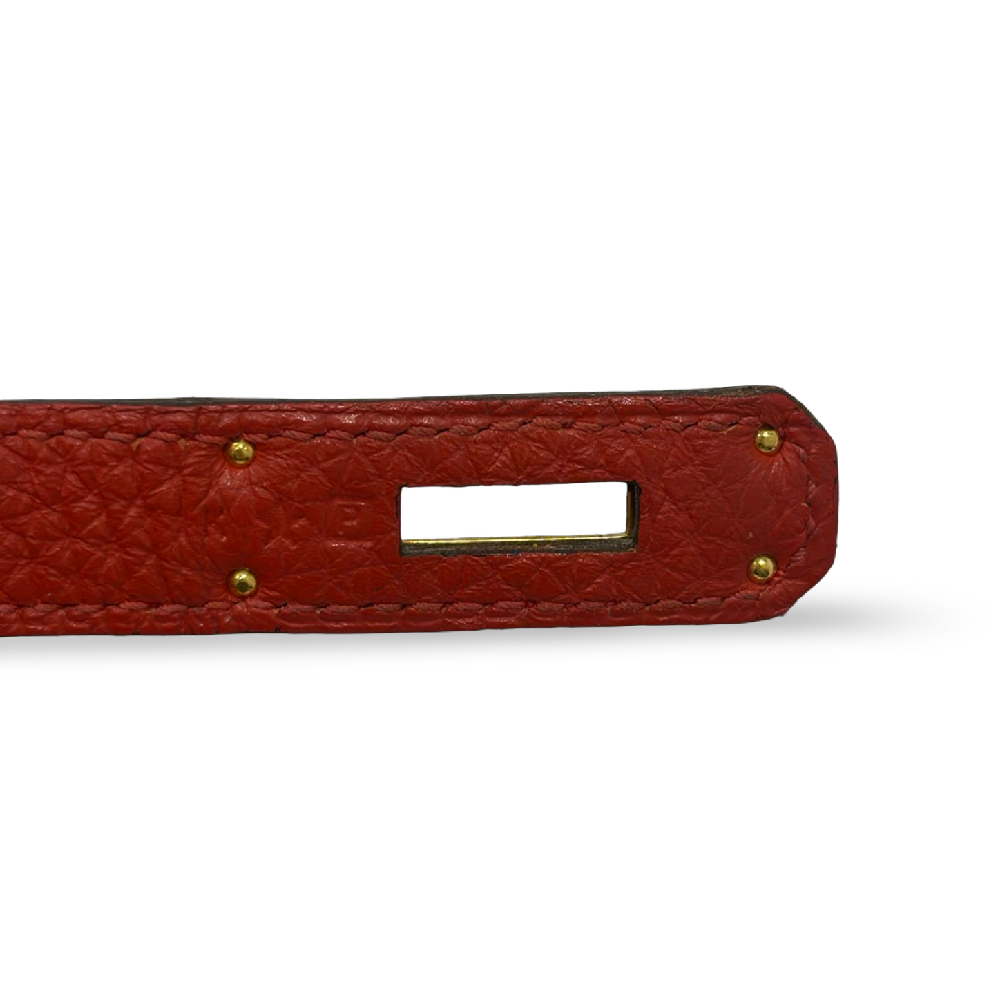 Herme Togo 35 Birkin Bag - GHW / Red