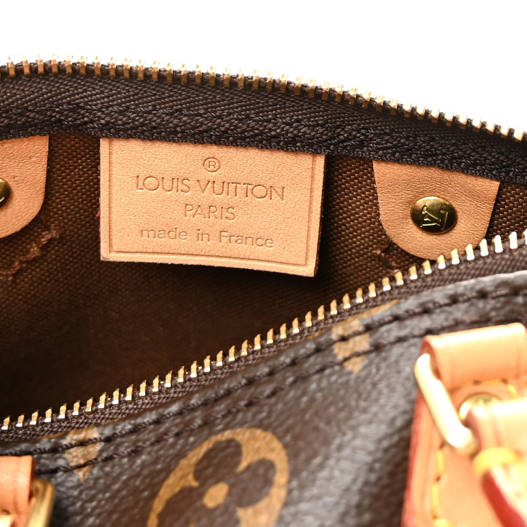 Louis Vuitton Monogram Mini Speedy Bag - GHW/ Brown