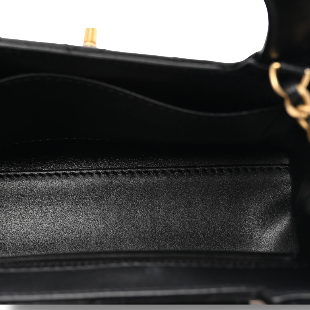 Chanel Shiny Lambskin Small Kelly Bag - GHW / Black