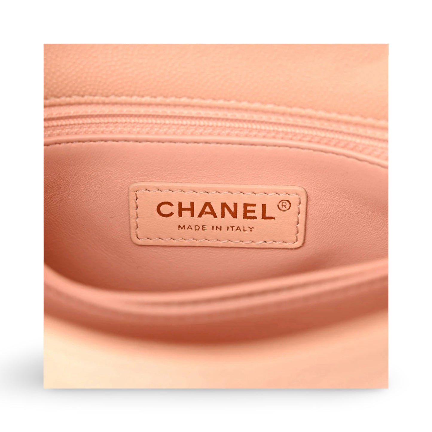 Chanel Quilted Caviar Mini Coco Handle Bag - GHW / Light Beige