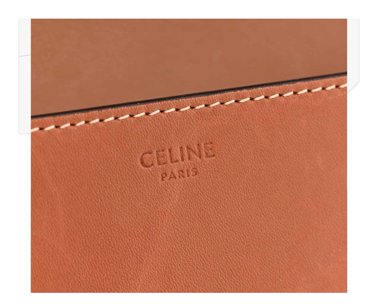 Celine Calfskin Triomphe Shoulder Bag - GHW / Tan