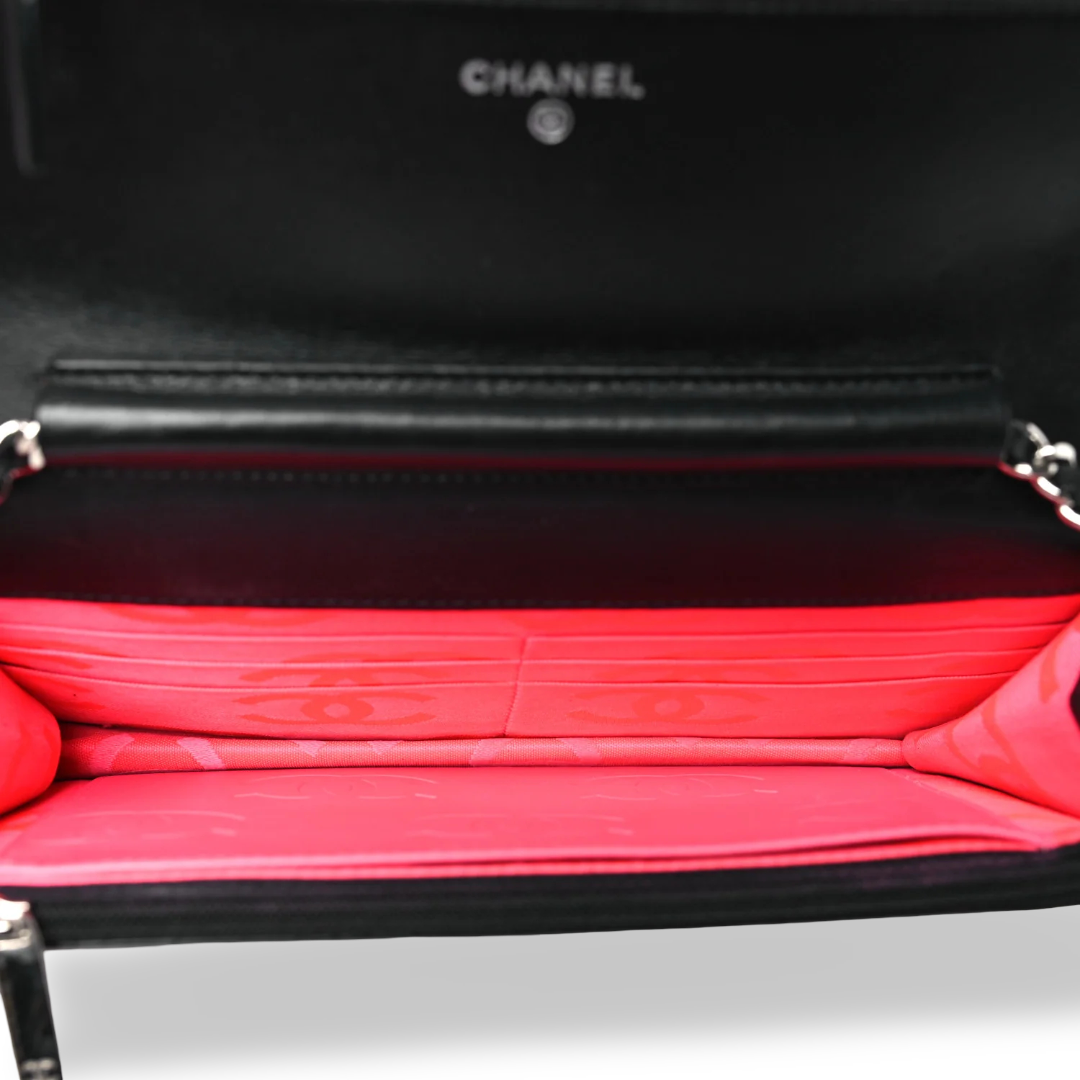 Chanel Quilted Caflskin Cambon WOC - SHW / Black