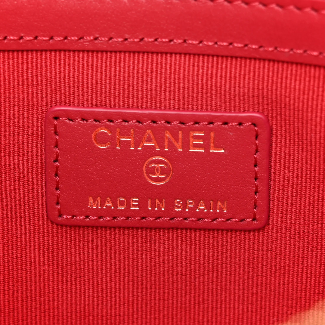 Chanel Quilted Lambskin Large Chanel 19 Cosmetic Case -GHW / Black