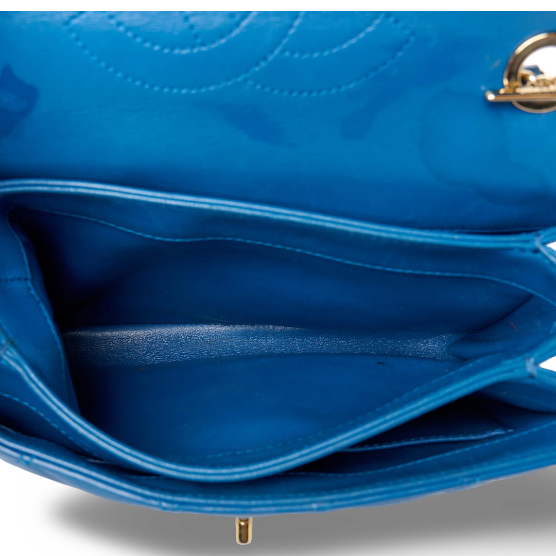 Chanel Quilted Lambskin Medium Trendy Bag - GHW / Blue