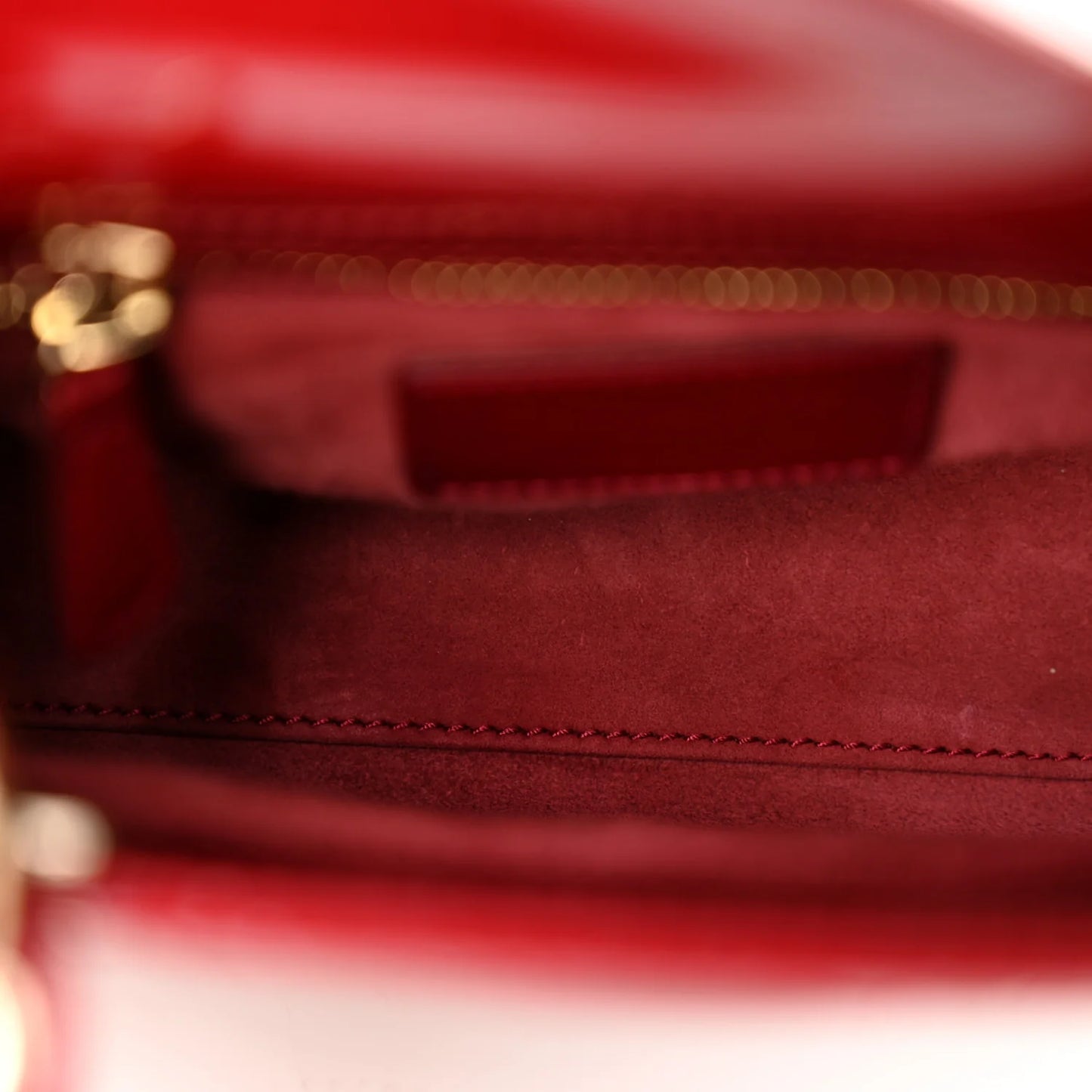 Dior Cannage Patent Mini Lady Bag - GHW / Red