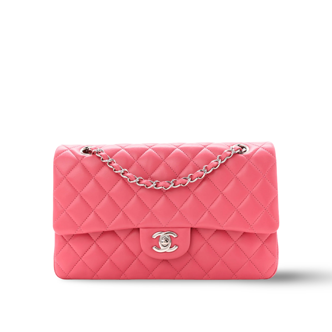 Chanel Quilted Lambskin Small Double Flap - GHW/Pink