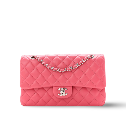 Chanel Quilted Lambskin Small Double Flap - GHW/Pink