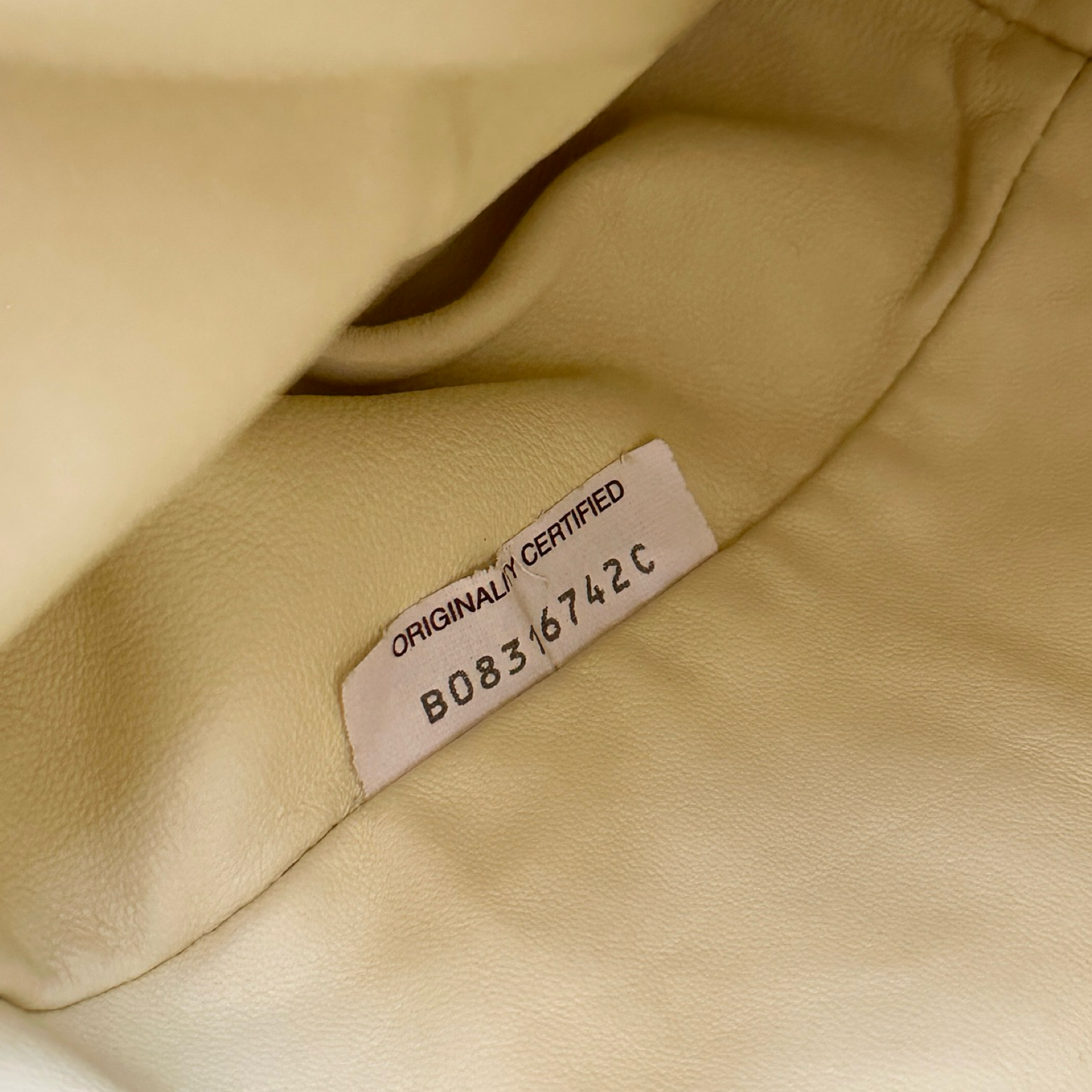 Bottega Veneta Lambskin Intrecciato  Clutch - Light Yellow