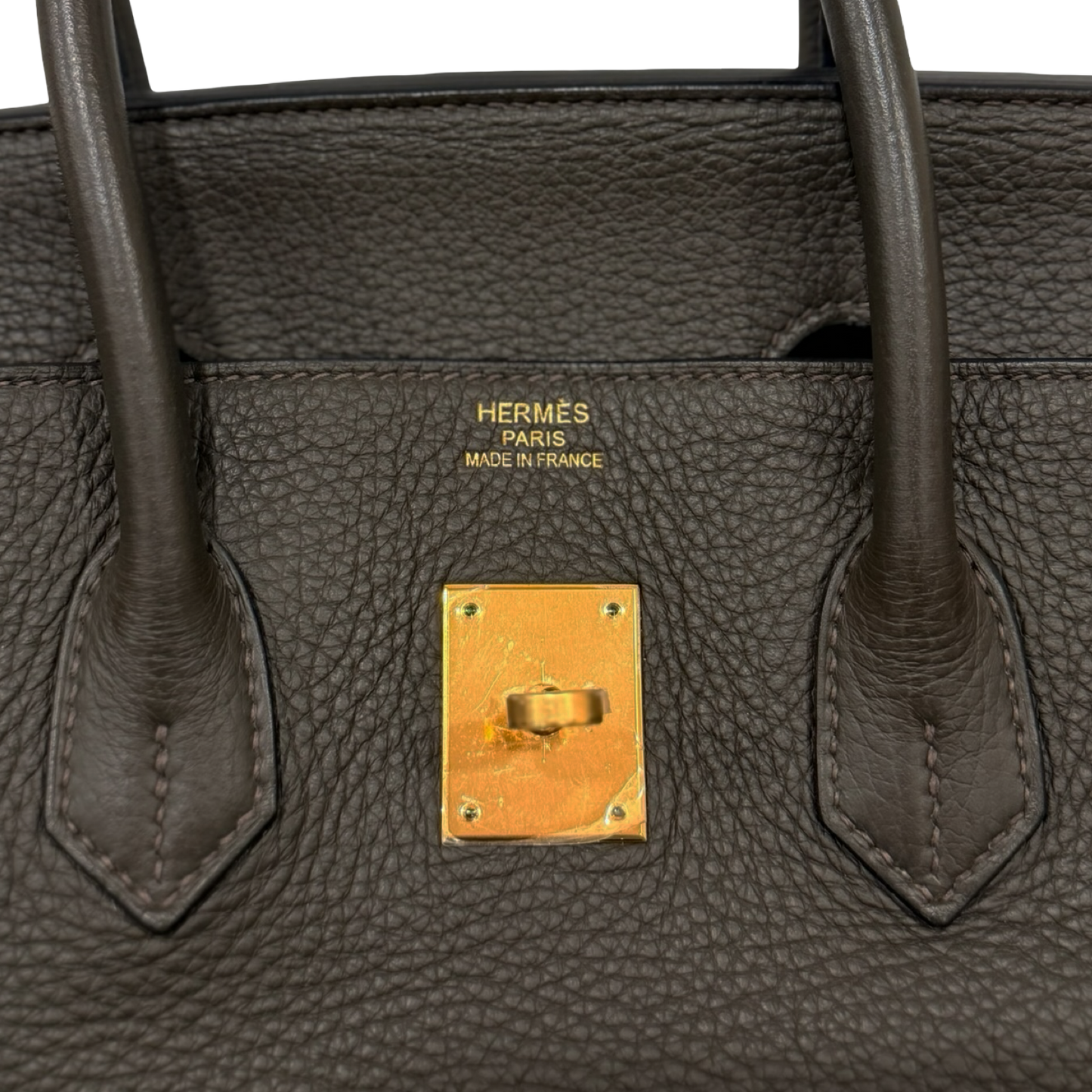 Hermes Togo Birkin 35 Bag - GHW / Etain