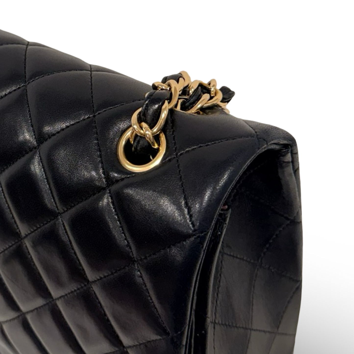 Chanel Quileted Lambskin Maxi Single Flap - GHW / Black