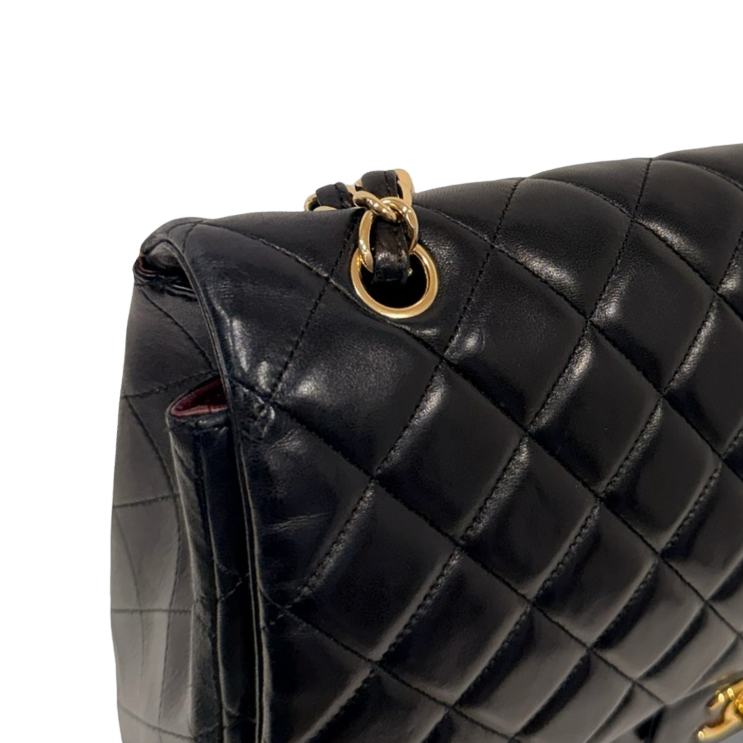 Chanel Quileted Lambskin Maxi Single Flap - GHW / Black