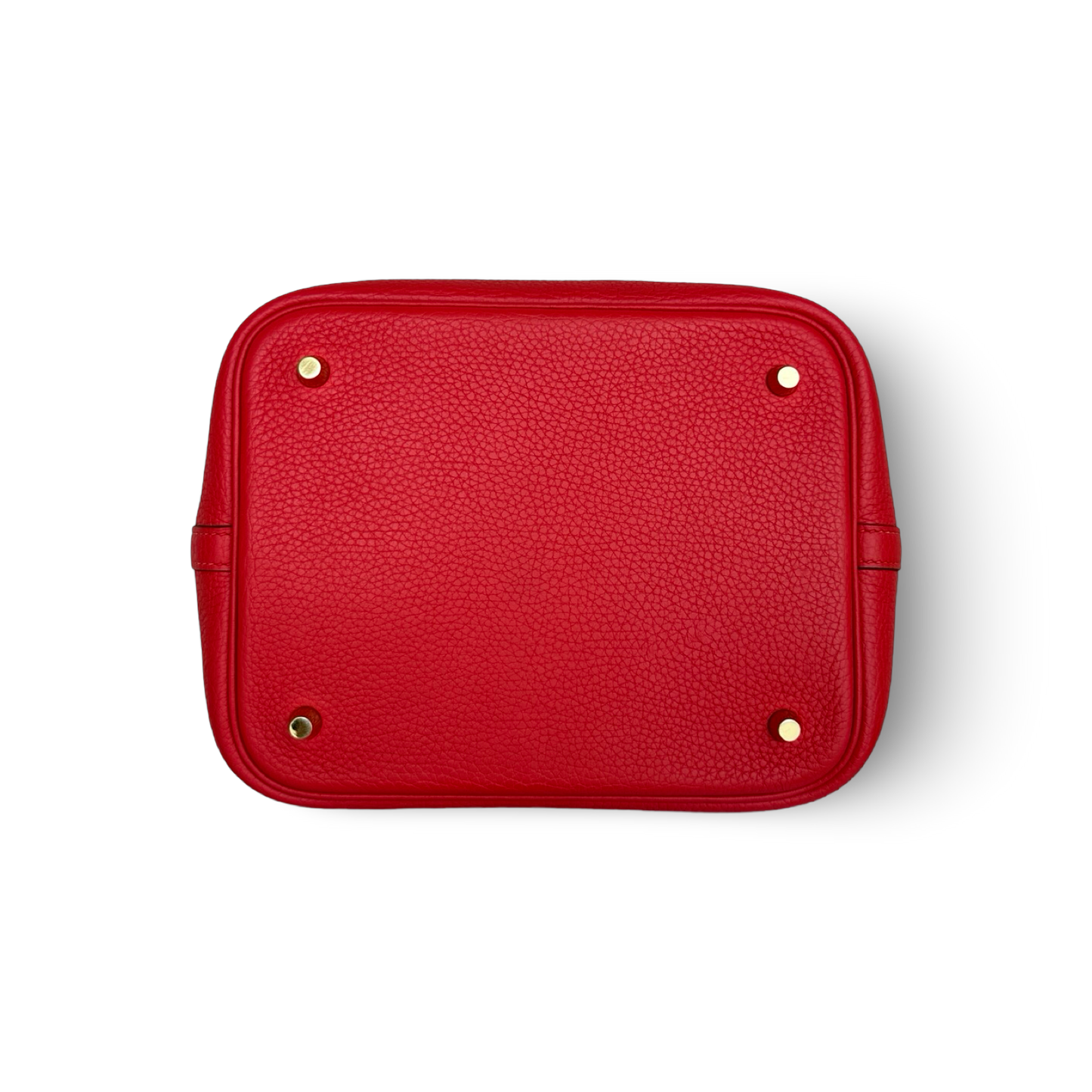 Hermes Togo Picotin 22 - Gold / Red