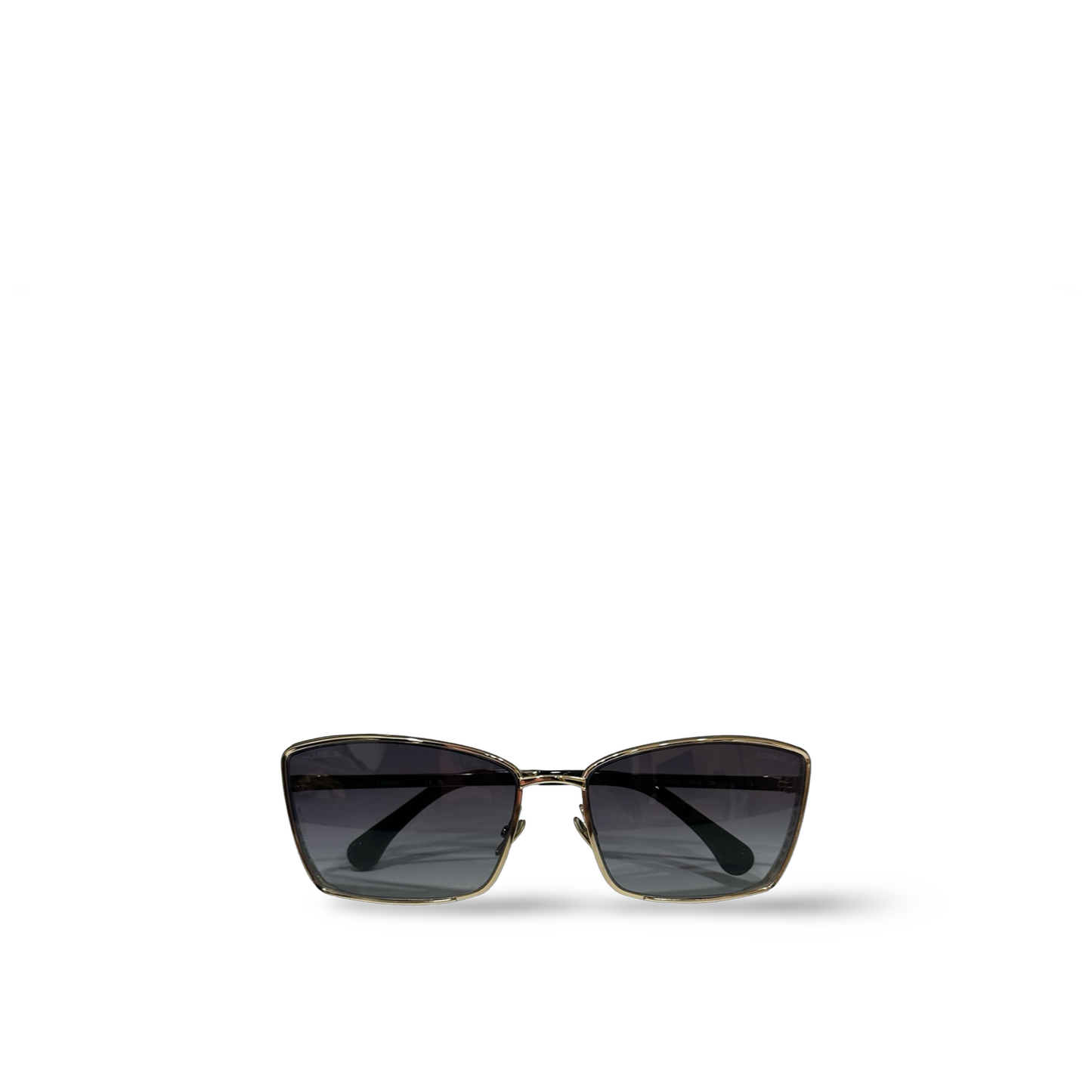 Chanel Metal Logo Square Sunglasses - Gold