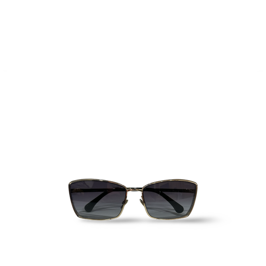 Chanel Metal Logo Square Sunglasses - Gold