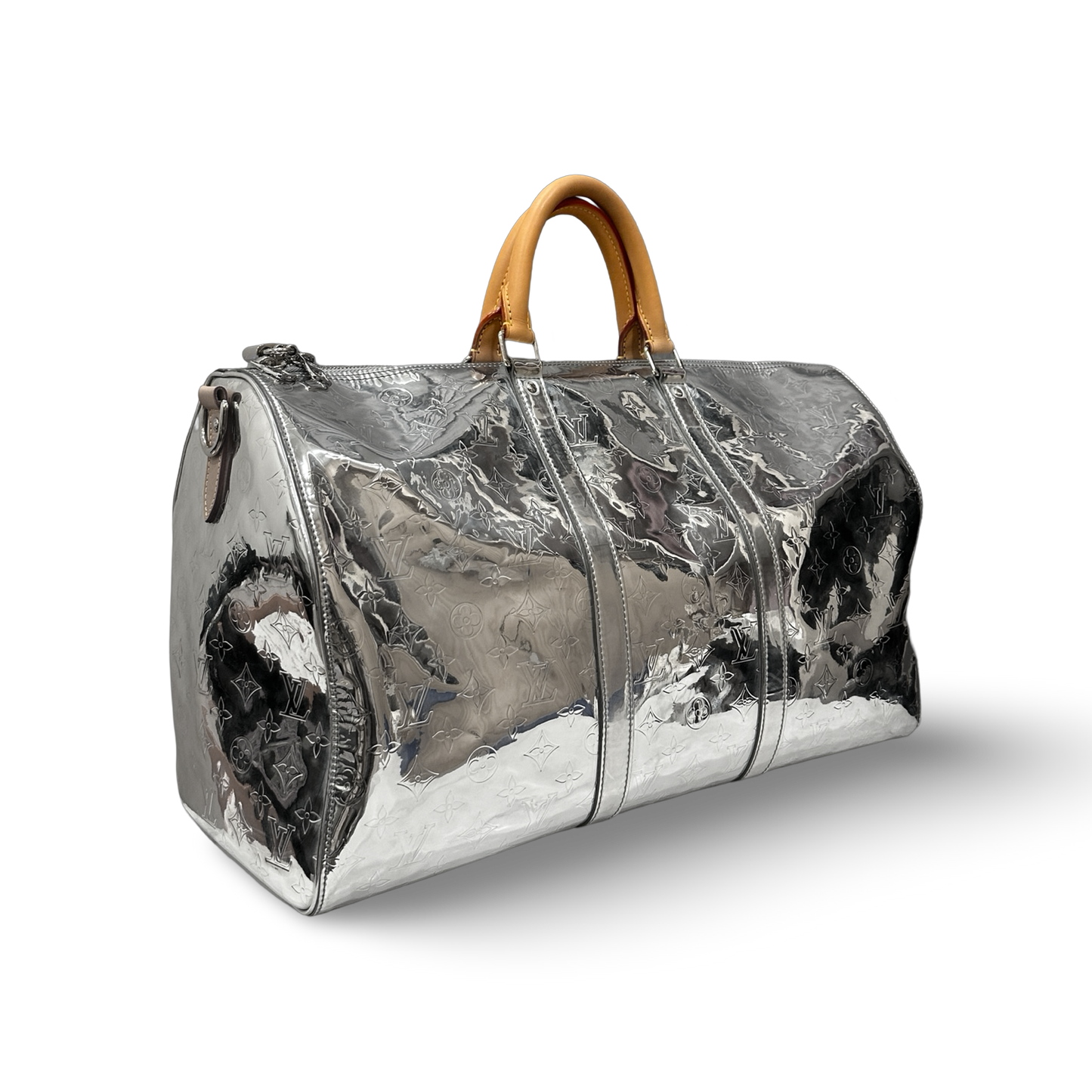 Louis Vuitton  Monogram Miroir Keepall Bandouliere 50 Bag-Silver