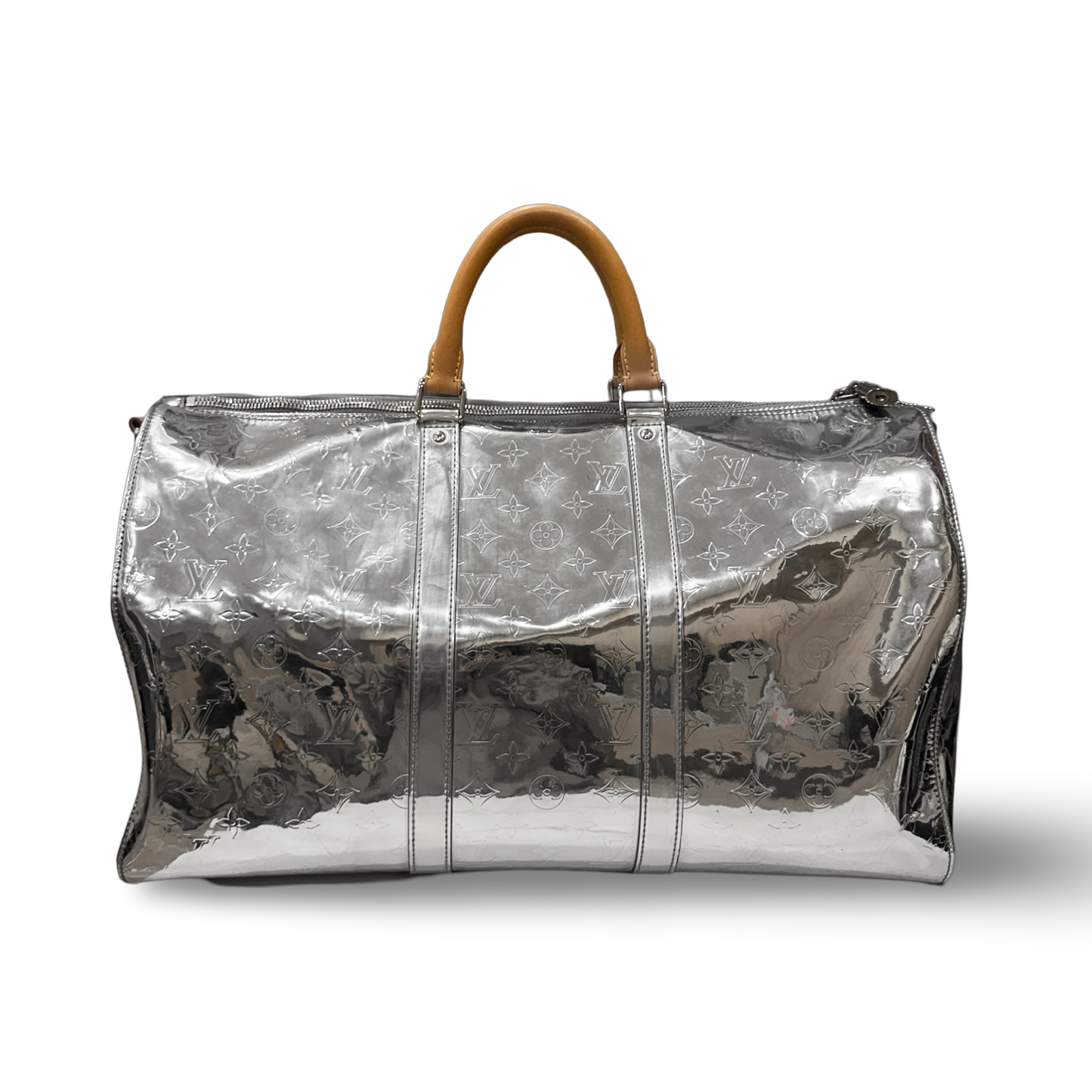 Louis Vuitton  Monogram Miroir Keepall Bandouliere 50 Bag-Silver