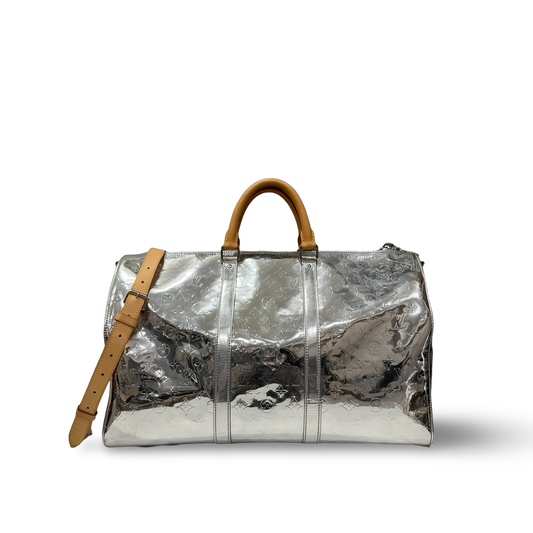 Louis Vuitton 50 Monogram Miroir 鏡面旅行袋 - 銀色