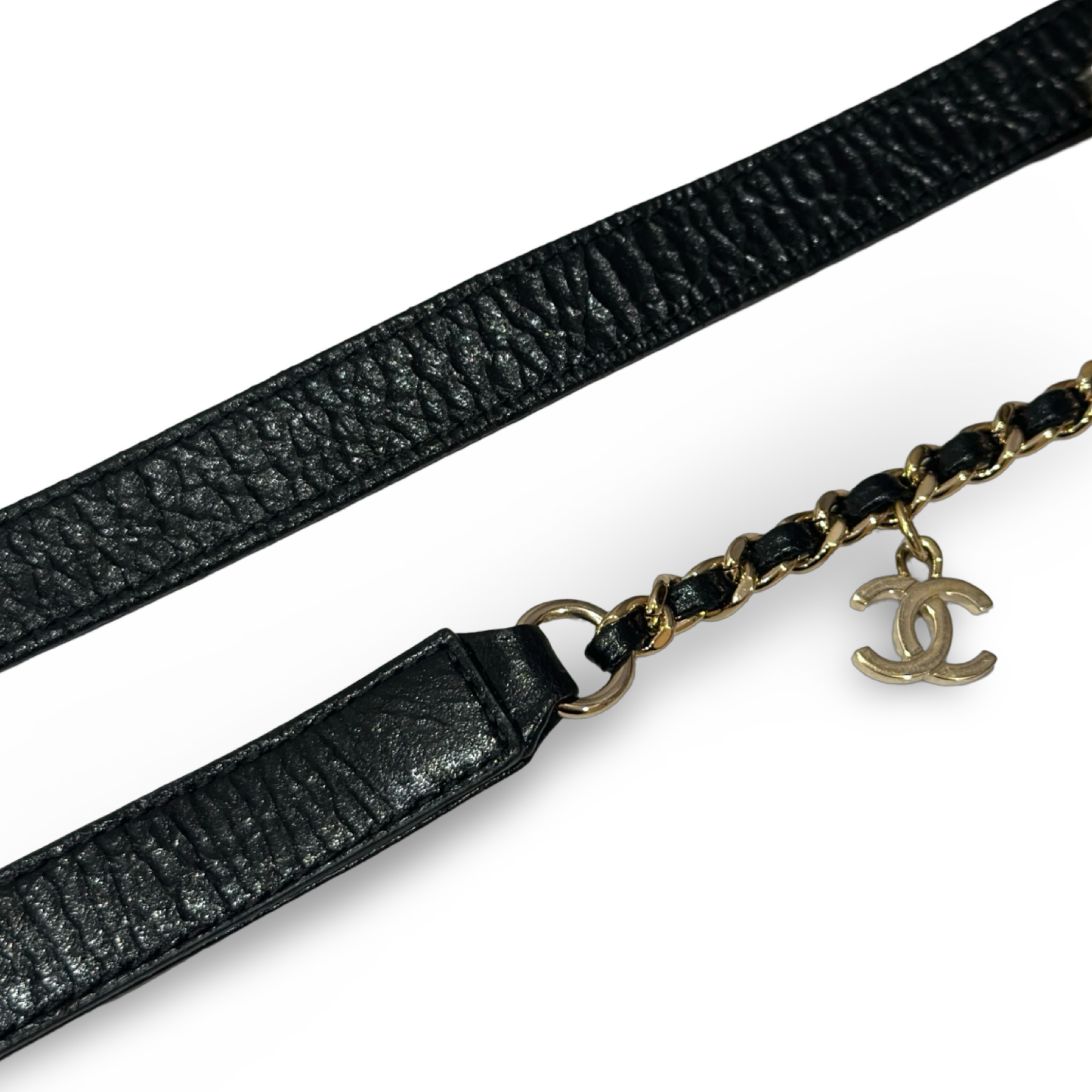 Chanel Shiny Crumpled Sheepskin Shearling CC Mania Waist Bag - Black /Light Brown