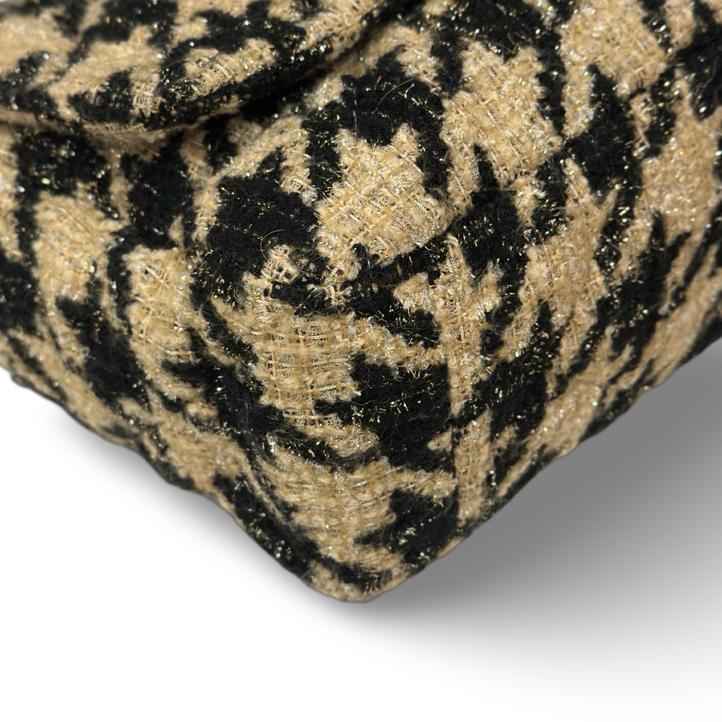 Chanel Tweed Maxi  19 Flap Bag - GHW / Beige Black