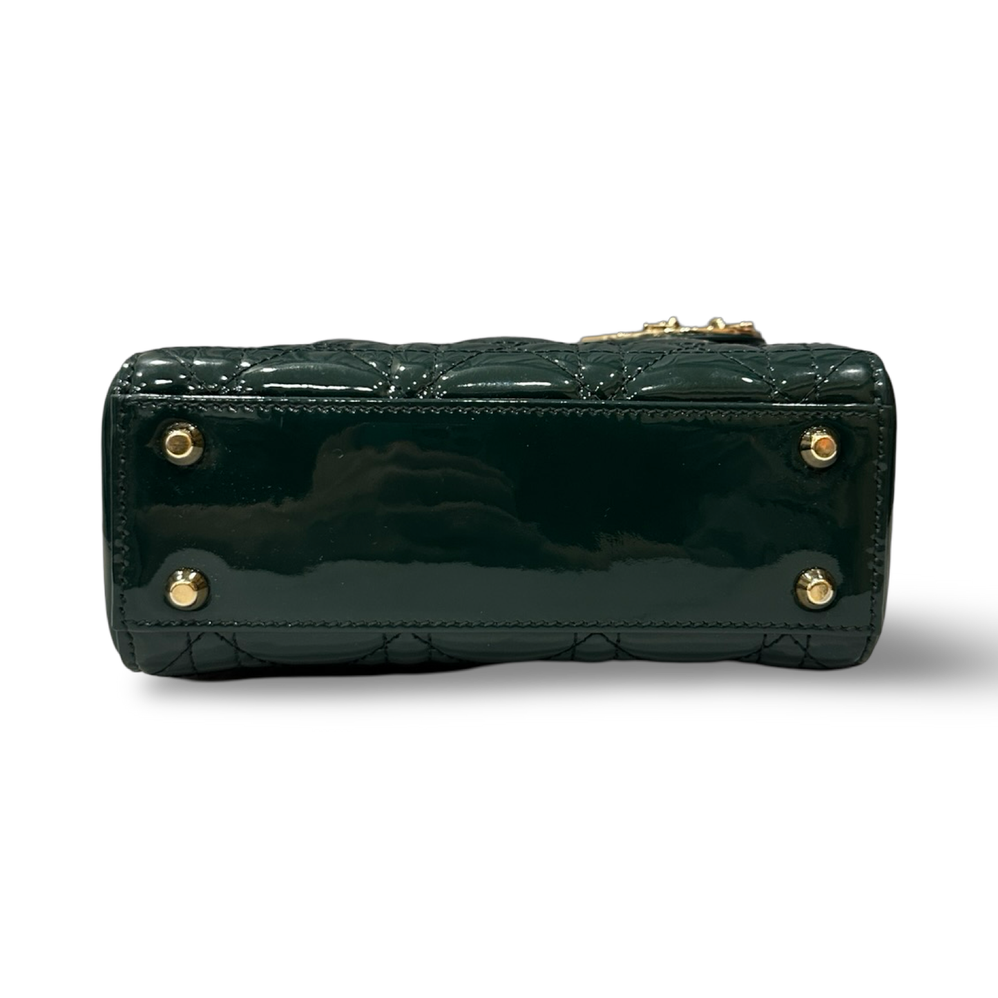 Dior Classic Patent Mini Lady Bag - GHW / Green
