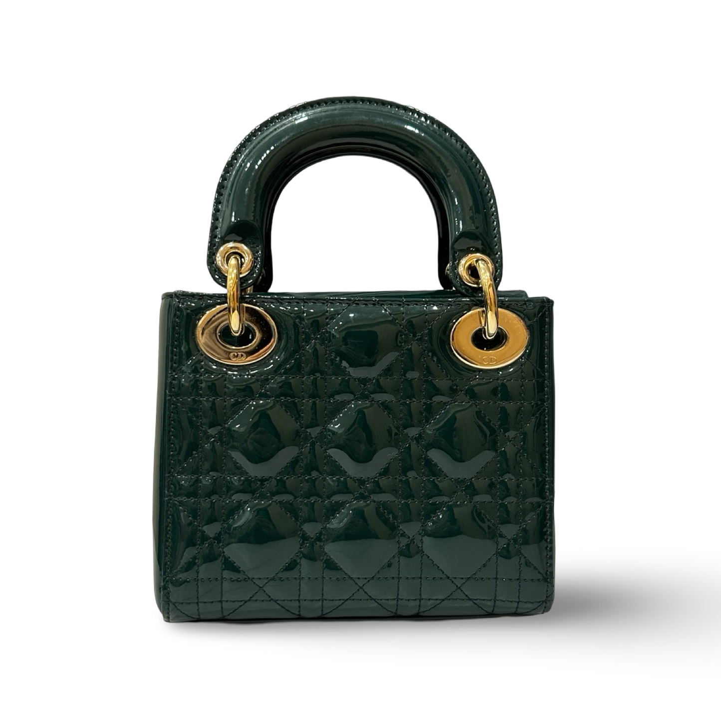Dior Classic Patent Mini Lady Bag - GHW / Green