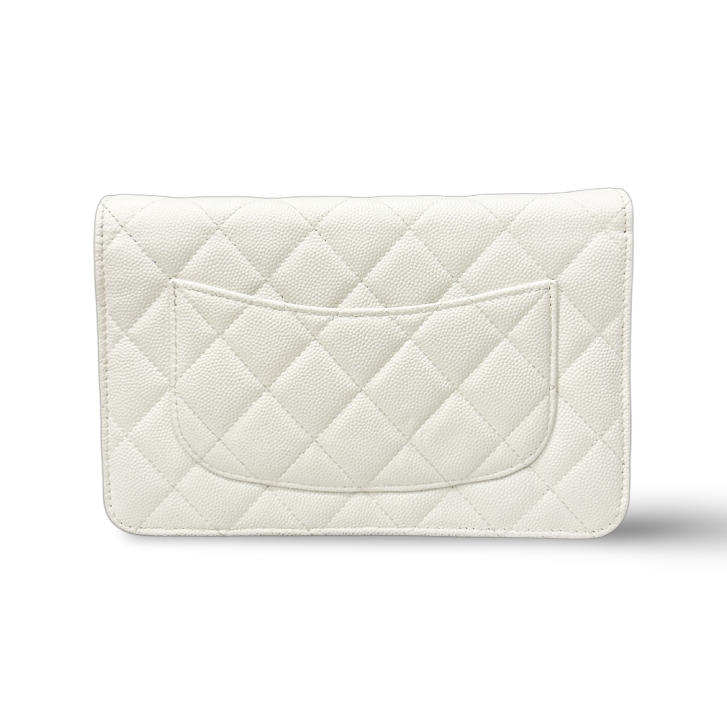 Chanel Quilted Caviar WOC - GHW / White