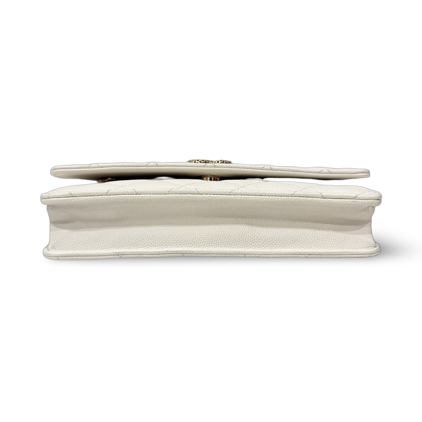 Chanel Quilted Caviar WOC - GHW / White