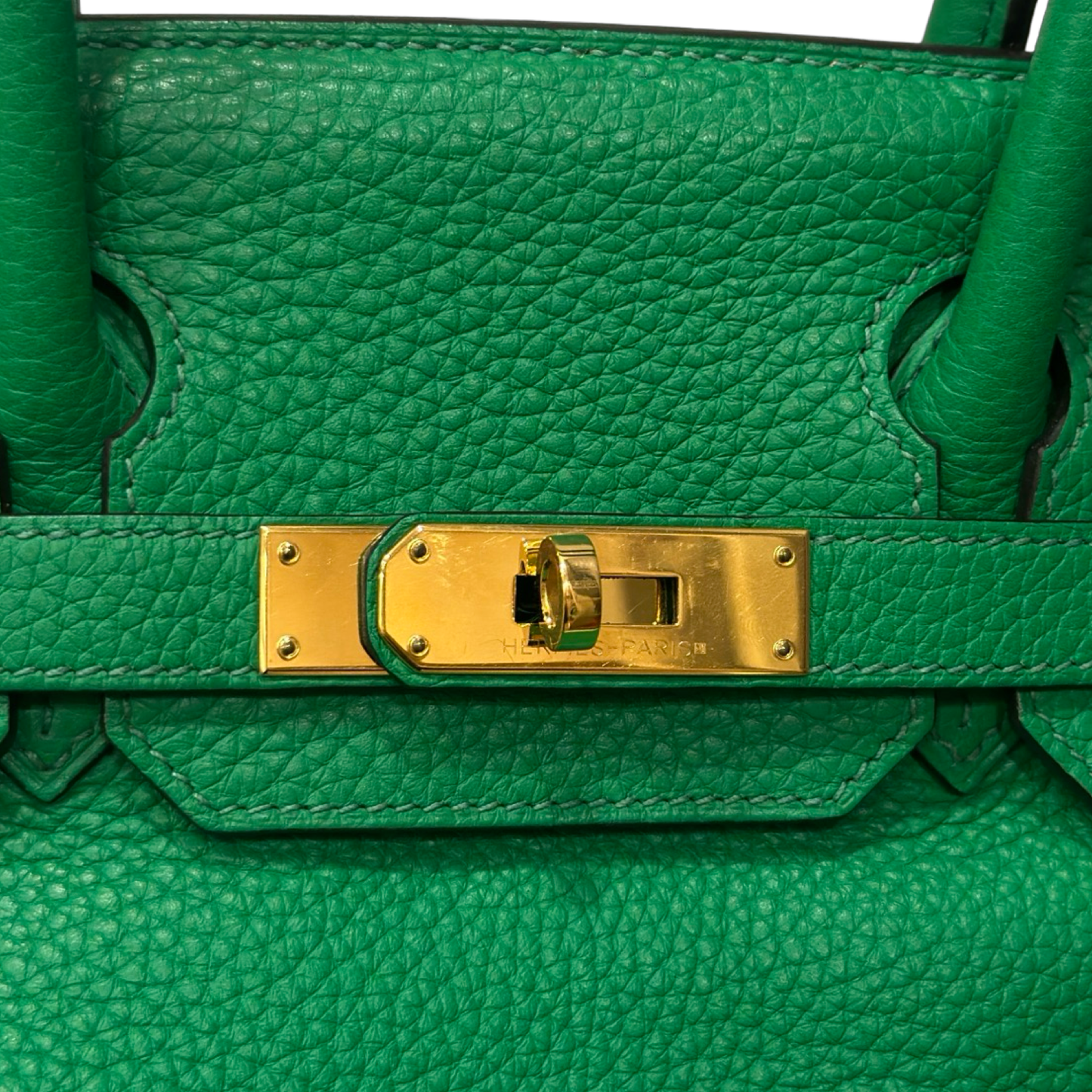 Hermes Togo Birkin 30 - Gold / Green