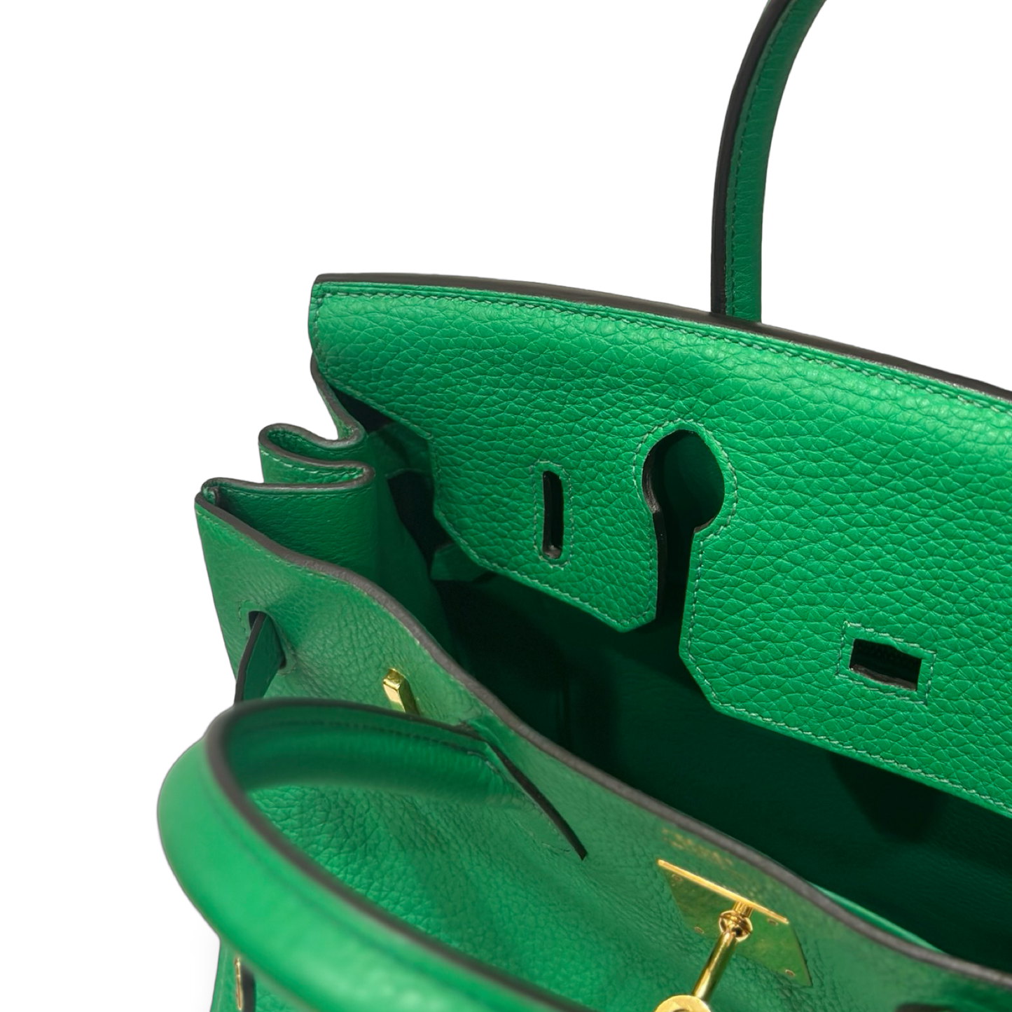 Hermes Togo Birkin 30 - Gold / Green