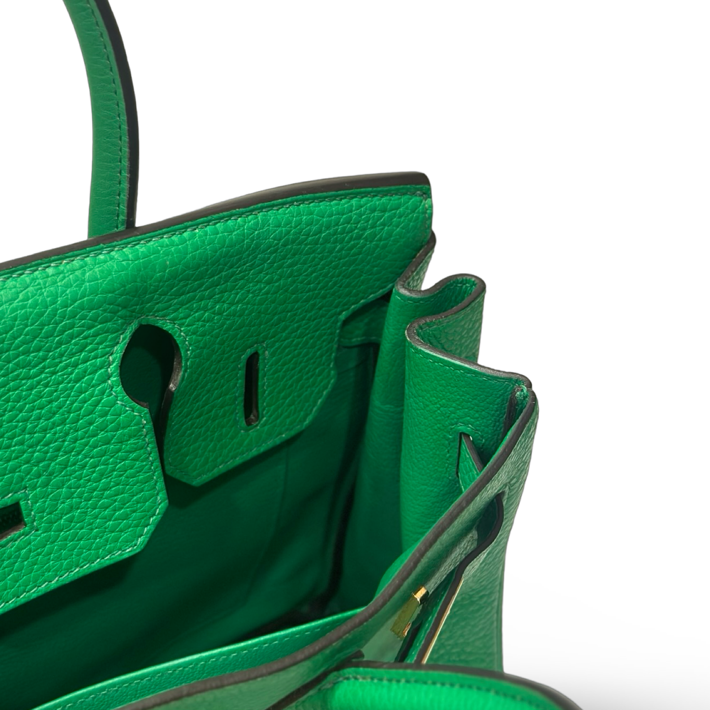 Hermes Togo Birkin 30 - Gold / Green