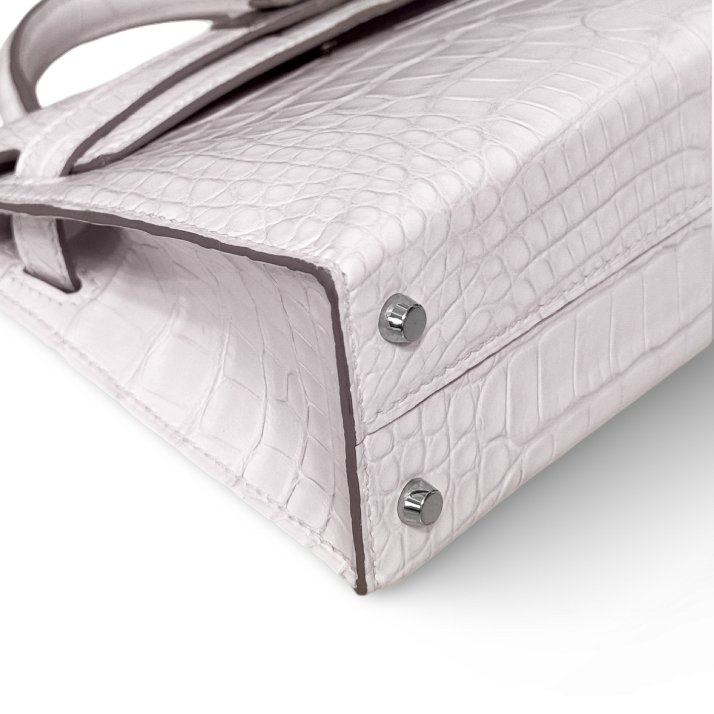 Hermès Kelly Mini Matte Boreal Alligator - Satin Mauve Pale