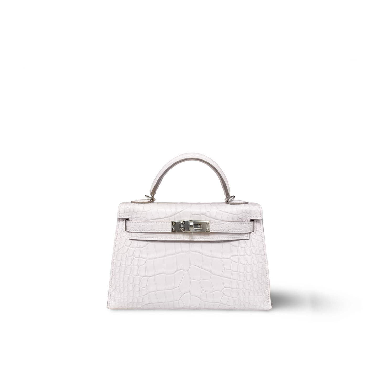 Hermès Kelly Mini Matte Boreal Alligator - Satin Mauve Pale