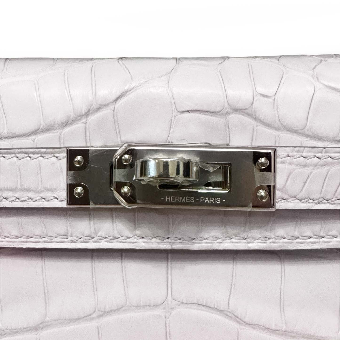 Hermès Kelly Mini Matte Boreal Alligator - Satin Mauve Pale