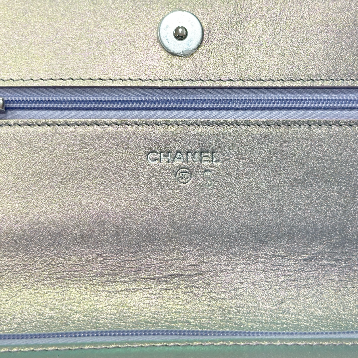 Chanel Quilted Metallic WOC Bag - SHW / Silver