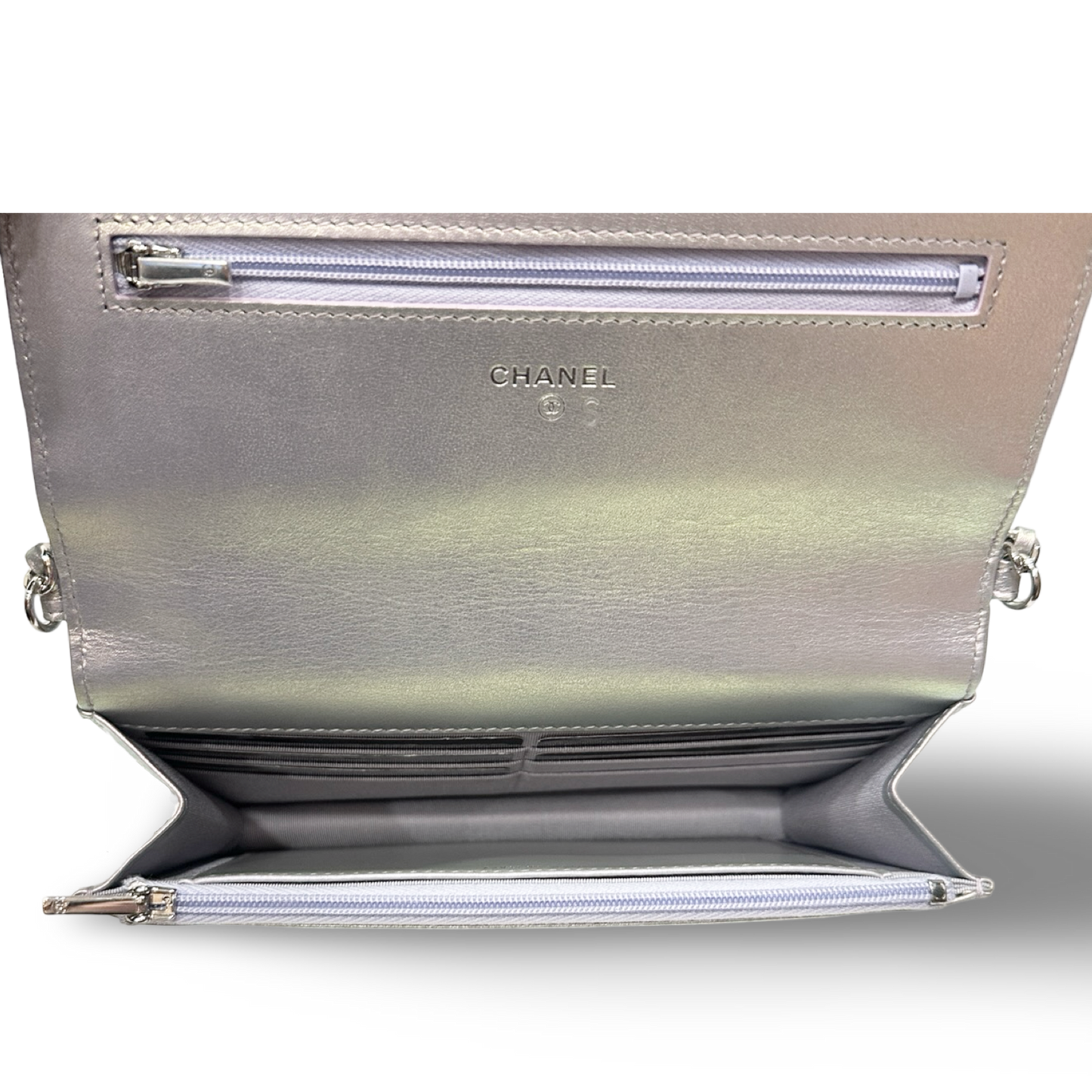 Chanel Quilted Metallic WOC Bag - SHW / Silver