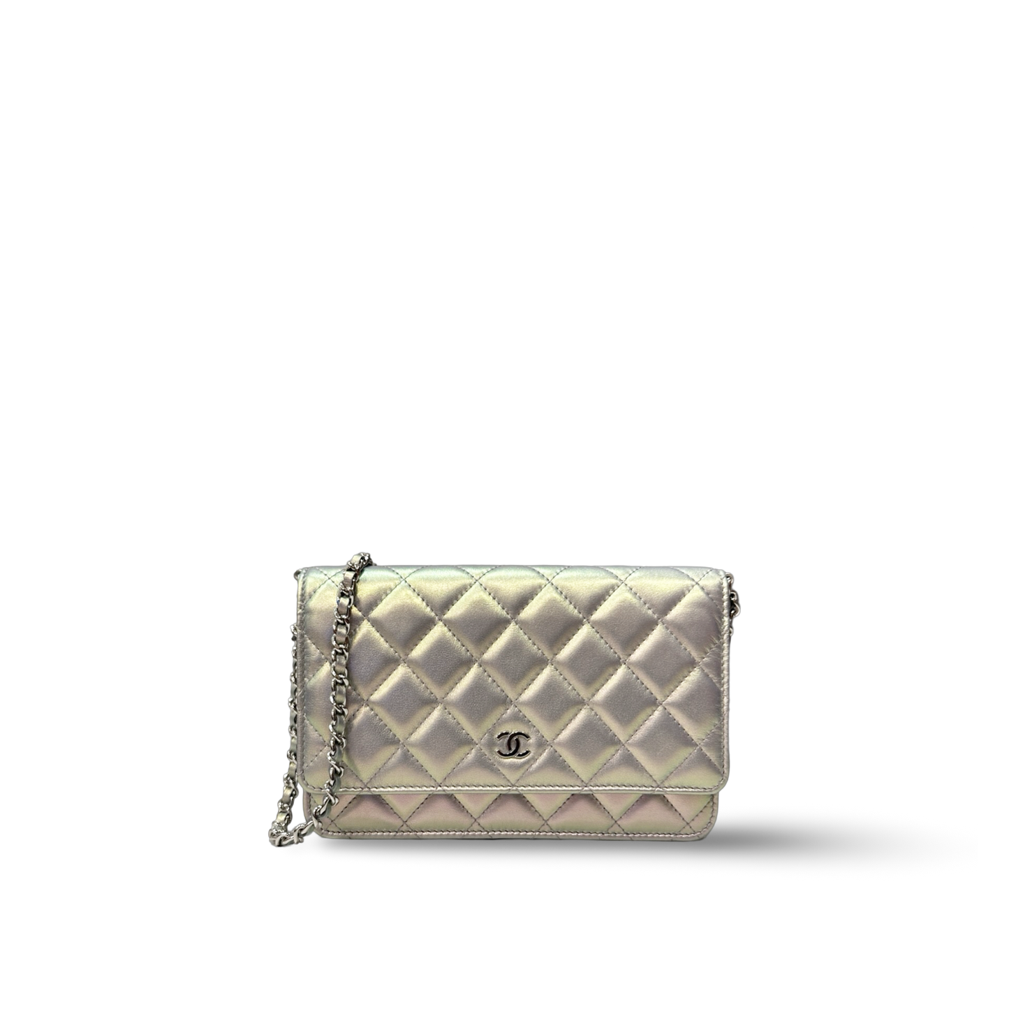 Chanel Quilted Metallic WOC Bag - SHW / Silver