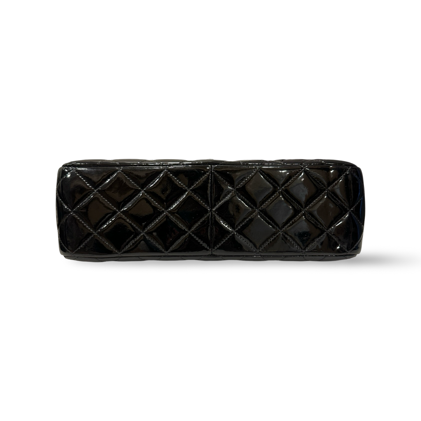 Chanel Quilted Patent Jumbo Double Flap - SHW / Black