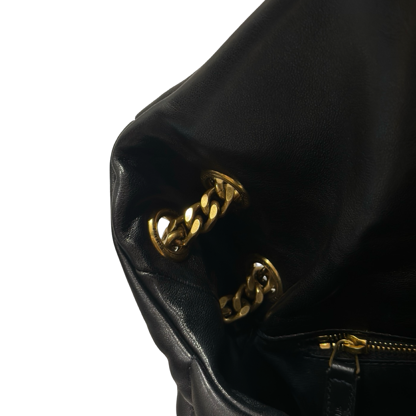 Saint Laurent Quilted Medium Puffer Shoulder Bag - GHW / Black