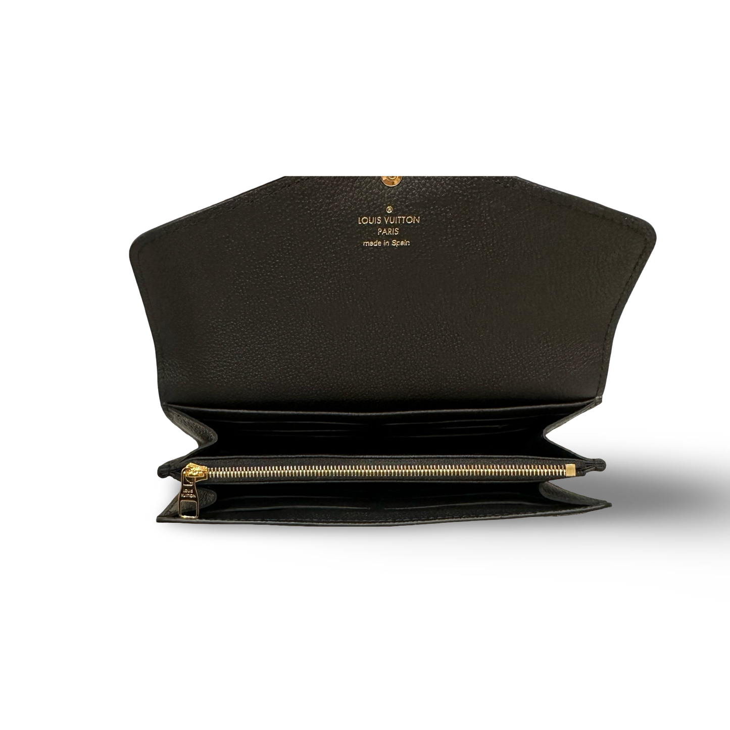 Louis Vuitton Monogram Empreinte Leather Sarah Wallet - Black