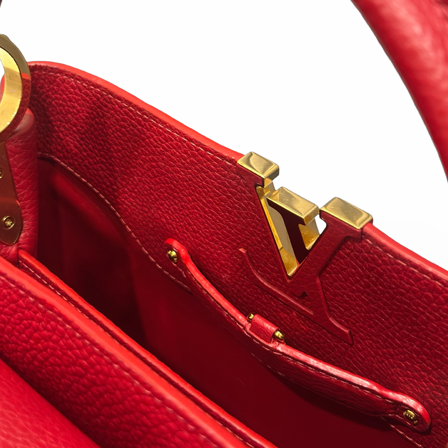 Louis Vuitton Capucines PM Bag - GHW / Red