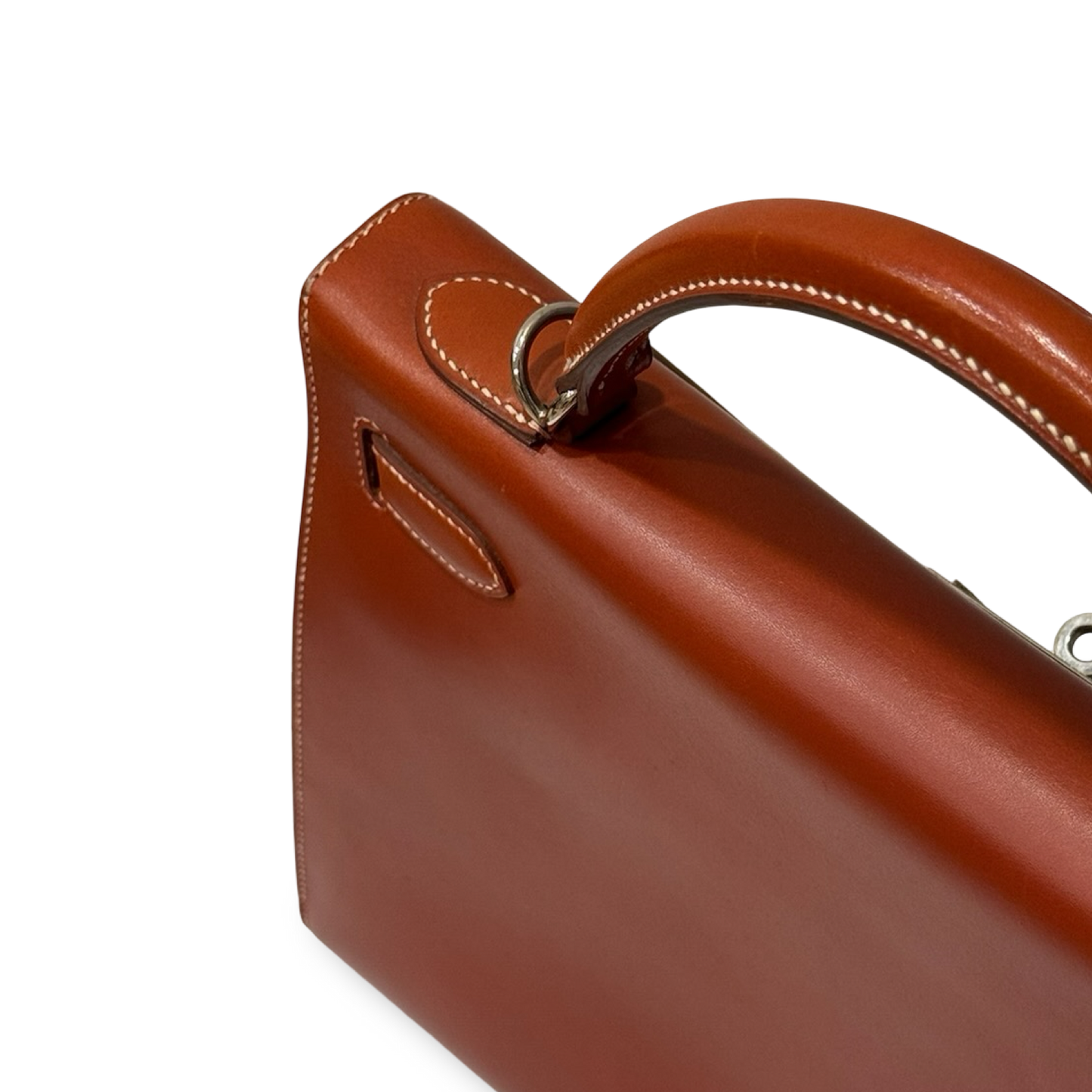 Hermes Vintage Box 32 Kelly Bag - SHW / Red