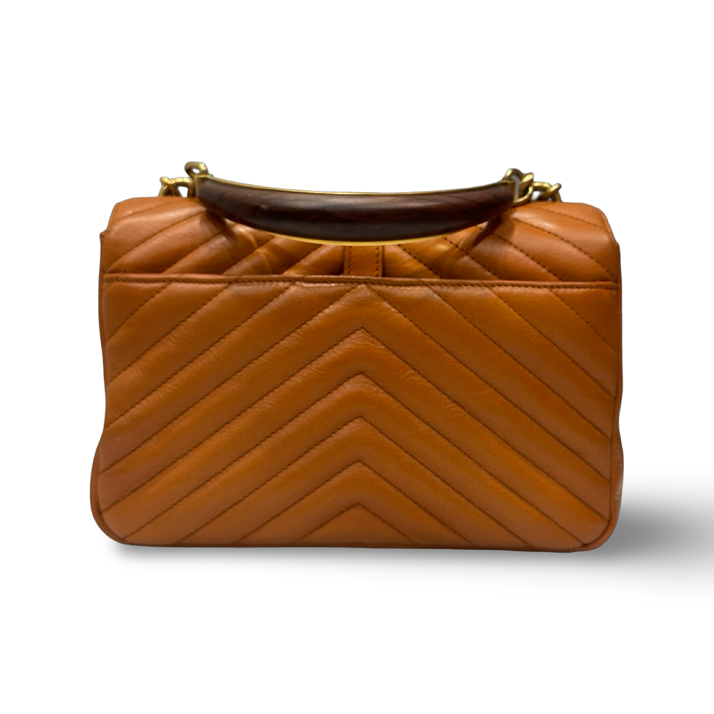 Saint Laurent Calfskin Matelasse Monogram Medium College Bag - GHW / Caramel