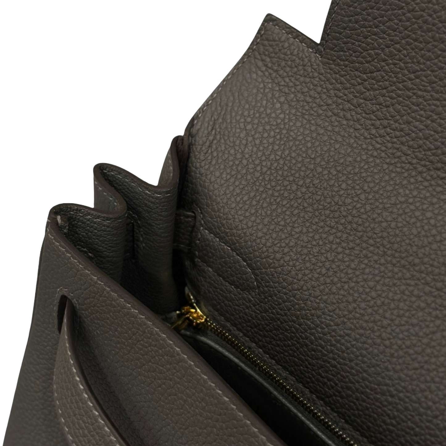 Hermes Togo Kelly 28 - GHW / Grey