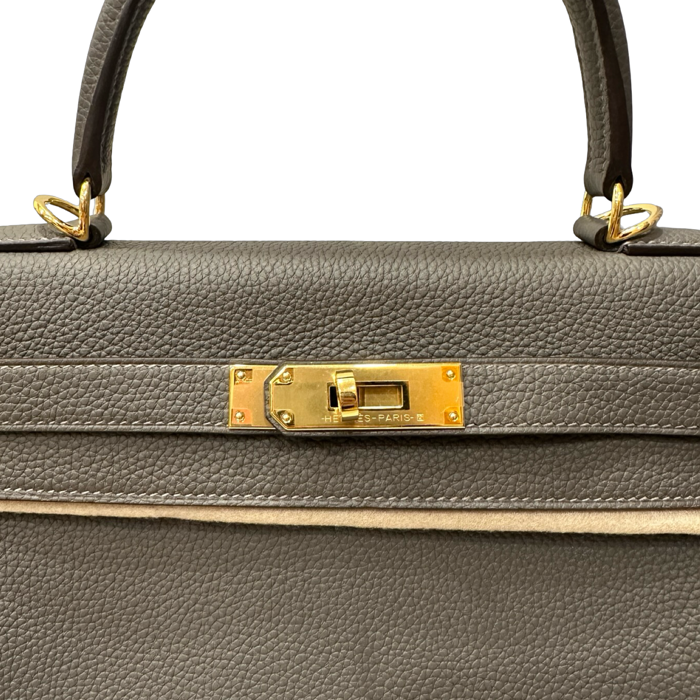 Hermes Togo Kelly 28 - GHW / Grey