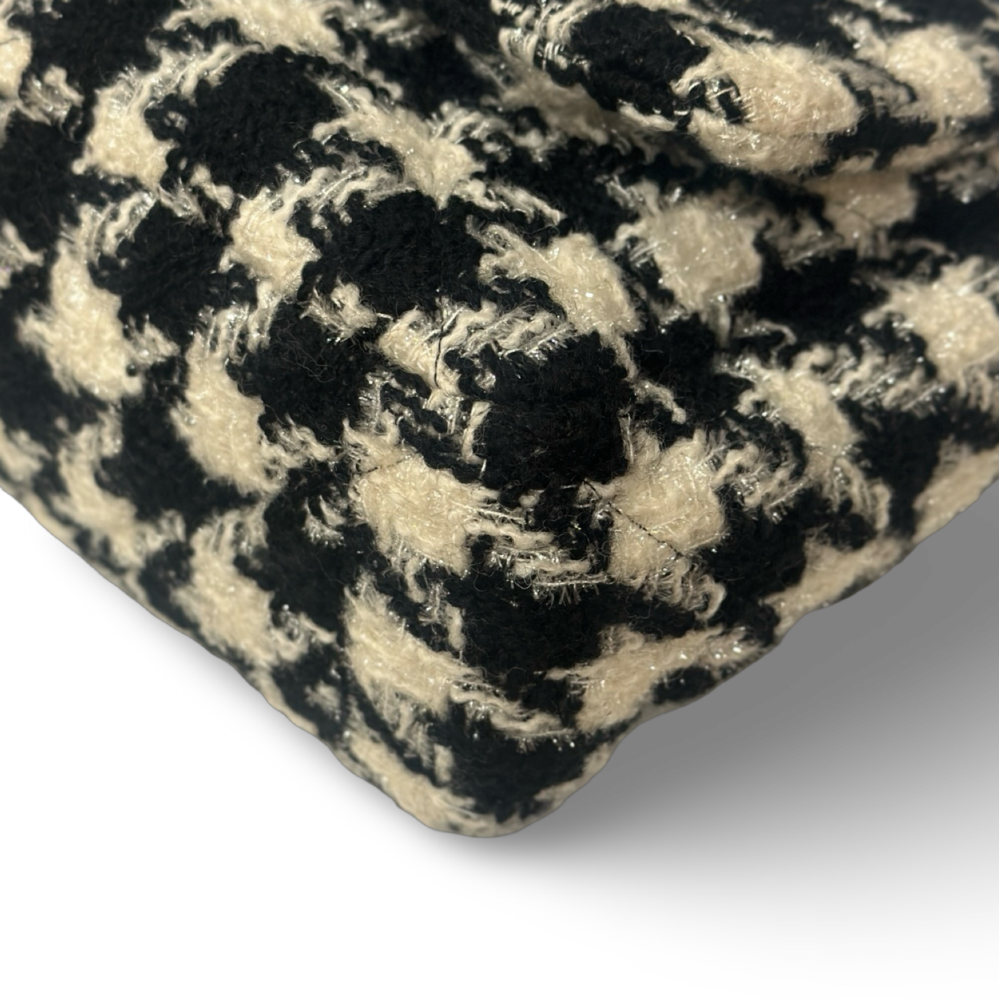 Chanel Tweed Maxi 19 Flap Bag - GHW / Black White
