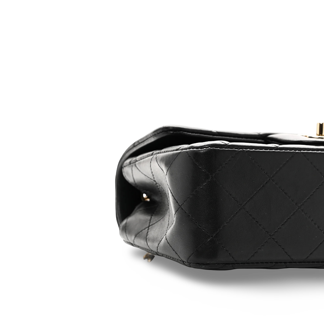 Chanel Quilted Lambskin Mini Rectangular Flap - SHW/Black