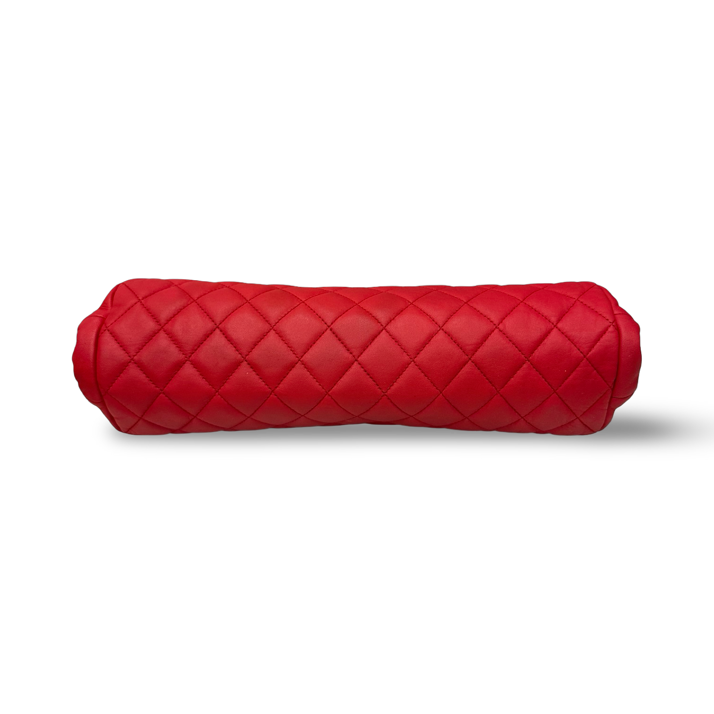 Chanel Quilted Lambskin Timeless Clutch - SHW / Red