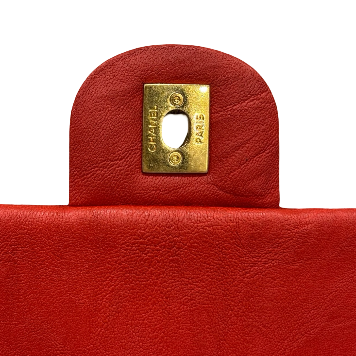 Chanel Chevron Calfskin Small Flap Bag - GHW / Red