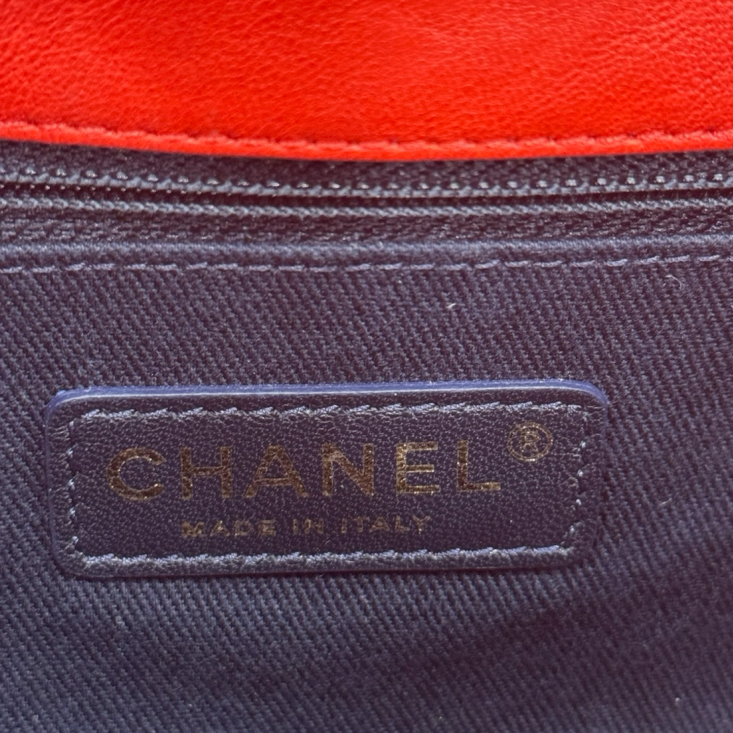 Chanel Chevron Calfskin Small Flap Bag - GHW / Red